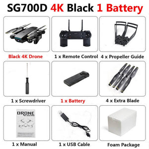 SG700-D Professional Foldable Drone with Dual Camera 1080P 720P 4K Selfie WiFi FPV Optical Flow RC Quadcopter Helicopter XS809S