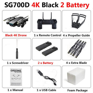 SG700-D Professional Foldable Drone with Dual Camera 1080P 720P 4K Selfie WiFi FPV Optical Flow RC Quadcopter Helicopter XS809S