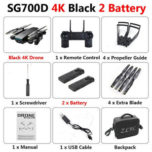 SG700-D Professional Foldable Drone with Dual Camera 1080P 720P 4K Selfie WiFi FPV Optical Flow RC Quadcopter Helicopter XS809S