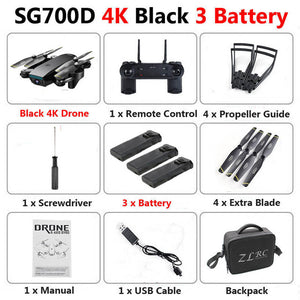 SG700-D Professional Foldable Drone with Dual Camera 1080P 720P 4K Selfie WiFi FPV Optical Flow RC Quadcopter Helicopter XS809S