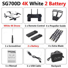 Load image into Gallery viewer, SG700-D Professional Foldable Drone with Dual Camera 1080P 720P 4K Selfie WiFi FPV Optical Flow RC Quadcopter Helicopter XS809S