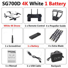 Load image into Gallery viewer, SG700-D Professional Foldable Drone with Dual Camera 1080P 720P 4K Selfie WiFi FPV Optical Flow RC Quadcopter Helicopter XS809S