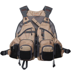 Outdoor Men's Fly Fishing Vest Adjustable Mesh Vest Mutiple Pocket