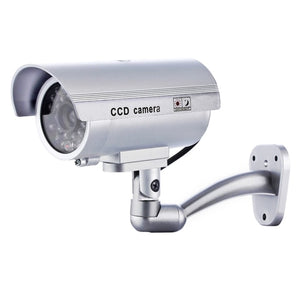 Outdoor Dummy cctv Camera Bullet Night Flashing LED White Mini Fake Home Security