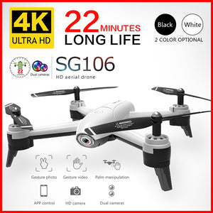 SG106 Wifi RC  Drone  4K 1080P 720P HD Dual Camera Optical Flow Aerial  Quadcopter FPV Drone Long Battery Life Toys For Kids