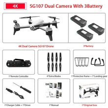 Load image into Gallery viewer, SG106 WiFi FPV RC Drone with 720P or 1080P or 4K HD Dual  Camera Optical Flow  Aerial Video RC Quadcopter for Toys Kid RC Dron