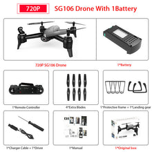 Load image into Gallery viewer, SG106 WiFi FPV RC Drone with 720P or 1080P or 4K HD Dual  Camera Optical Flow  Aerial Video RC Quadcopter for Toys Kid RC Dron