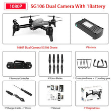 Load image into Gallery viewer, SG106 WiFi FPV RC Drone with 720P or 1080P or 4K HD Dual  Camera Optical Flow  Aerial Video RC Quadcopter for Toys Kid RC Dron