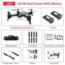 Load image into Gallery viewer, SG106 WiFi FPV RC Drone with 720P or 1080P or 4K HD Dual  Camera Optical Flow  Aerial Video RC Quadcopter for Toys Kid RC Dron