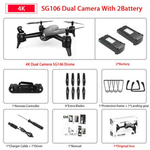 Load image into Gallery viewer, SG106 WiFi FPV RC Drone with 720P or 1080P or 4K HD Dual  Camera Optical Flow  Aerial Video RC Quadcopter for Toys Kid RC Dron