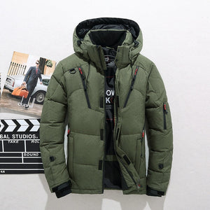 Jacket Men Hooded  Duck Down Slim Down Mens