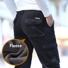 Load image into Gallery viewer, Fleece Warm Winter Cargo Pants Men Casual Loose Multi-pocket Men&#39;s