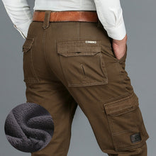 Load image into Gallery viewer, Fleece Warm Winter Cargo Pants Men Casual Loose Multi-pocket Men&#39;s