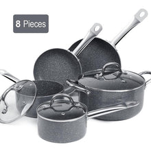 Load image into Gallery viewer, pots and pans 8 Piece Black