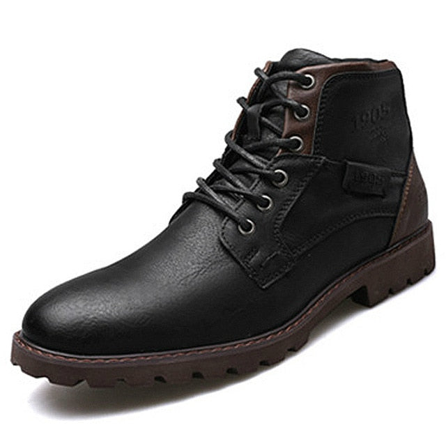 Classic Brand Men's Boots Italy Handmade Men Ankle Boots Outdoor Waterproof