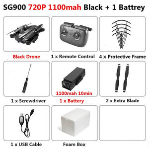 SG900 Foldable Wifi RC Drone 4K With Camera HD Dual  50X Follow Me Quadrocopter Professional Drone Long Battery Life Toy For Kid