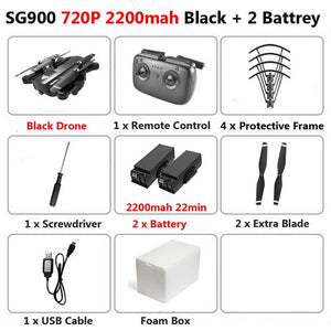 SG900 Foldable Wifi RC Drone 4K With Camera HD Dual  50X Follow Me Quadrocopter Professional Drone Long Battery Life Toy For Kid