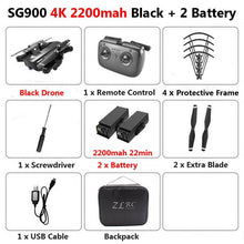 Load image into Gallery viewer, SG900 Foldable Wifi RC Drone 4K With Camera HD Dual  50X Follow Me Quadrocopter Professional Drone Long Battery Life Toy For Kid