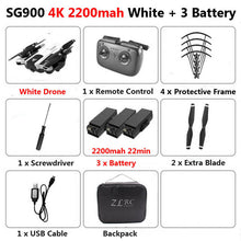 Load image into Gallery viewer, SG900 Foldable Wifi RC Drone 4K With Camera HD Dual  50X Follow Me Quadrocopter Professional Drone Long Battery Life Toy For Kid