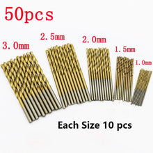 Load image into Gallery viewer, 60Pcs HSS Titanium Coated Twist Drill Bits