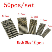 Load image into Gallery viewer, 60Pcs HSS Titanium Coated Twist Drill Bits