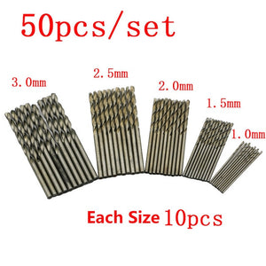 60Pcs HSS Titanium Coated Twist Drill Bits