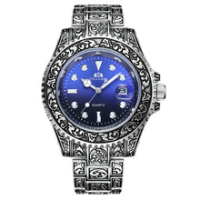 Load image into Gallery viewer, Carved Antique Vintage Quartz Men Watch