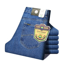 Load image into Gallery viewer, Men Jeans Classic Male Straight Stretch Brand Denim Pants