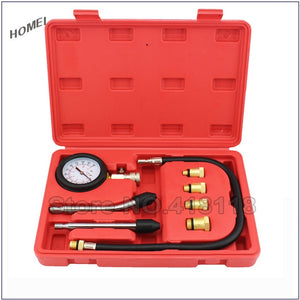 Professional AUTO TOOLS Petrol Gasoline Engine Cylinder Compression Tester Kit Cylinder Tester With M10 M12 M14 M16 M18