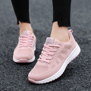 Women Shoes Flats Fashion Casual Ladies Shoes Woman Lace-Up Mesh Breathable Female Sneakers Zapatillas Mujer