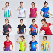 Load image into Gallery viewer, New Women&#39;s Tennis T Shirts , Female Quick Dry Badminton Kit , Girl Sportwear Clothes Yellow Table Jerseys , Running Shirt