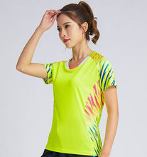 Load image into Gallery viewer, New Women&#39;s Tennis T Shirts , Female Quick Dry Badminton Kit , Girl Sportwear Clothes Yellow Table Jerseys , Running Shirt