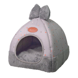 Pet Cat Dog Nest Dual Use Warm Soft Sleeping Bed Pad For Pet Non-slip Breathable Cat House Dog Sleeping Mat Blanket L/XL