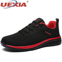 Load image into Gallery viewer, UEXIA Fashion Mesh Men Casual Shoes Lac-up Lightweight Outdoor Comfortable Breathable Walking Sneakers Tenis Feminino Zapatos