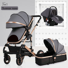 Load image into Gallery viewer, new baby trolley high landscape 3 to 1 baby stroller