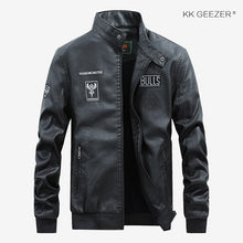 Load image into Gallery viewer, Leather Jacket Men Bomber