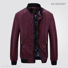 Load image into Gallery viewer, Leather Jacket Men Bomber