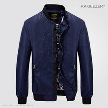 Load image into Gallery viewer, Leather Jacket Men Bomber