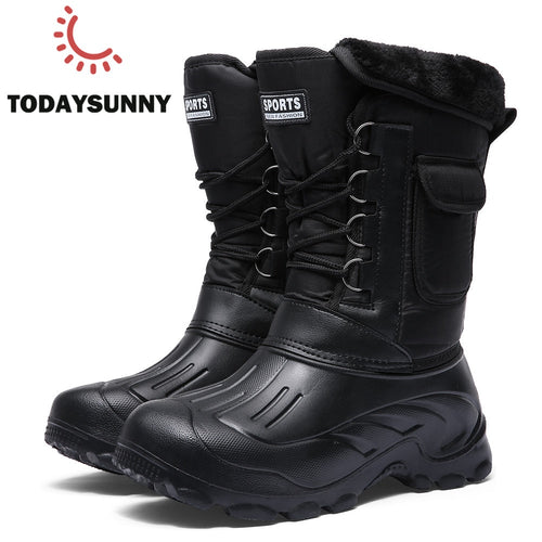 Men Winter Boots Light Work Fishing Raining Boots Male Waterproof  Snow Boot