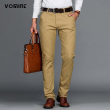 Load image into Gallery viewer, VOMINT Mens Pants Cotton Casual  Stretch male trousers man long Straight High Quality 4 color Plus size pant suit  42 44 46