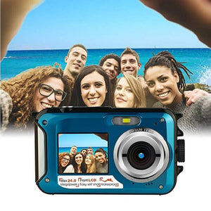 Underwater Digital Camera 2.7inch TFT Waterproof 24MP MAX 1080P Double Screen 16x Digital Zoom Camcorder HD268