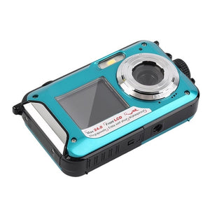 Underwater Digital Camera 2.7inch TFT Waterproof 24MP MAX 1080P Double Screen 16x Digital Zoom Camcorder HD268