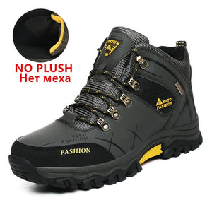 Brand Men Winter Snow Boots Waterproof Leather