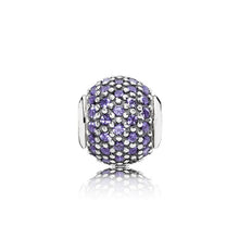 Load image into Gallery viewer, Genuine 100% 925 Sterling Silver Studded With Stone Charm Bead Small Pendant Gift Jewelry