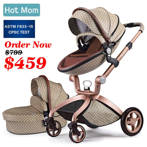 Baby Stroller 3 in 1,Hot Mom travel system High Land-scape stroller with bassinet