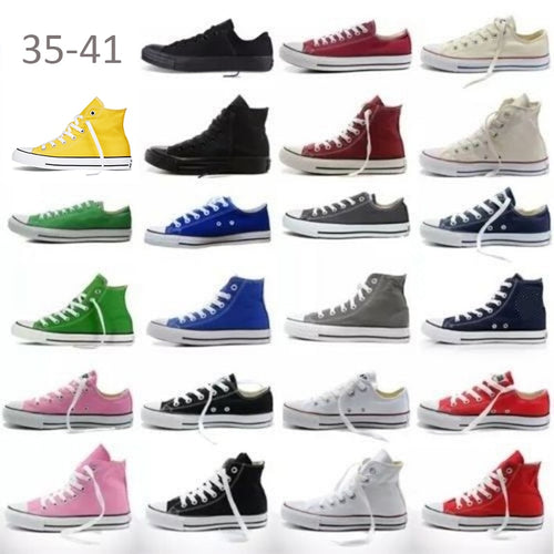 Unisex Womens Ladies Girls Authentic Classic Allstar Chuck-Taylor Ox Low High Top Canvas Shoes Designer Mens Athletic Sneakers