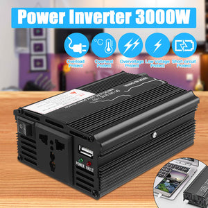 Solar Inverter 12V 220V 3000W Peaks Power Voltage Transformer Converte –  Yusen and Miller Distribution Services