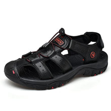 Load image into Gallery viewer, Classic Men&#39;s Sandals Summer Soft Sandals Comfortable Men Shoes Genuine Leather Sandals