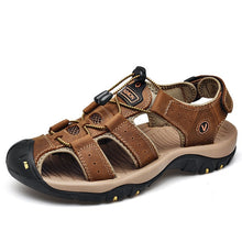 Load image into Gallery viewer, Classic Men&#39;s Sandals Summer Soft Sandals Comfortable Men Shoes Genuine Leather Sandals