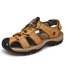 Load image into Gallery viewer, Classic Men&#39;s Sandals Summer Soft Sandals Comfortable Men Shoes Genuine Leather Sandals